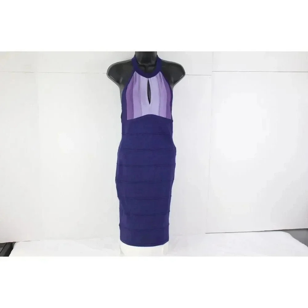 bebe ladies purple dress size M
